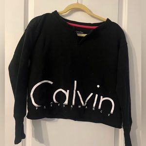 Calvin Klein performance crop logo sweatshirt